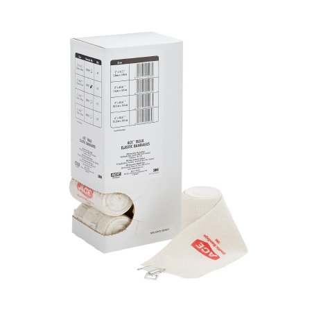 3M Elastic Bandage 3M™ ACE™ 3 Inch X 5 Yard Clip Detached Closure Tan NonSterile Standard Compression - Case of 50 - 207432-CS