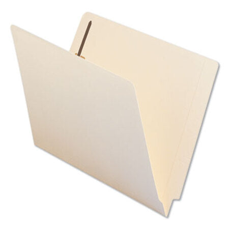 Universal® Reinforced End Tab Fastener Folders, 0.75" Expansion, 1 Fastener, Letter Size, Manila Exterior, 50/Box - Box of 1 - UNV-13110-BX