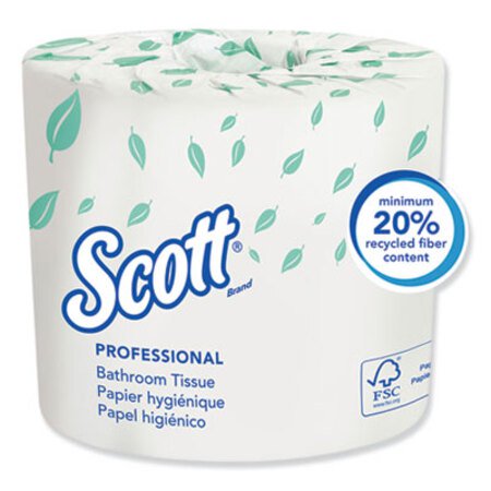 Scott® Essential Standard Roll Bathroom Tissue for Business, Septic Safe, 2-Ply, White, 550 Sheets/Roll - Roll of 1 - KCC-04460RL-RL