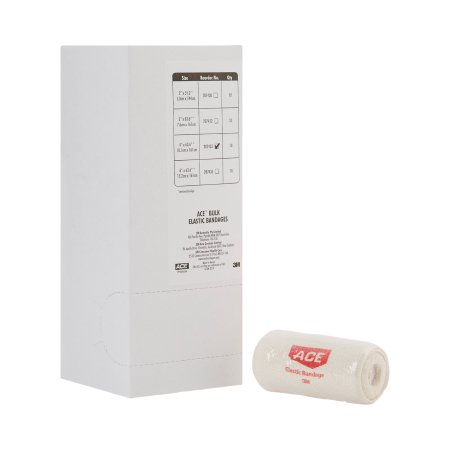 3M Elastic Bandage 3M™ ACE™ 4 Inch X 5 Yard Clip Detached Closure Tan NonSterile Standard Compression - Box of 10 - 207433-BX