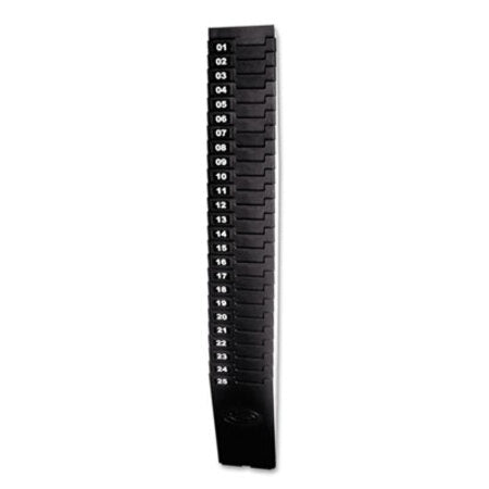 Lathem® Time Time Card Rack for 7" Cards, 25 Pockets, ABS Plastic, Black - Each - LTH-257EX-EA