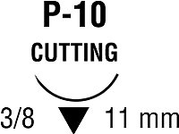 Covidien Absorbable Suture with Needle Premium Plain Gut P-10 3/8 Circle Precision Reverse Cutting Needle Size 6 - 0 - Box of 1 - SG-1645-BX