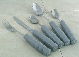 Alimed Teaspoon Weighted Handle Flatware Weighted Gray Stainless Steel - Each - 2970011206-EA