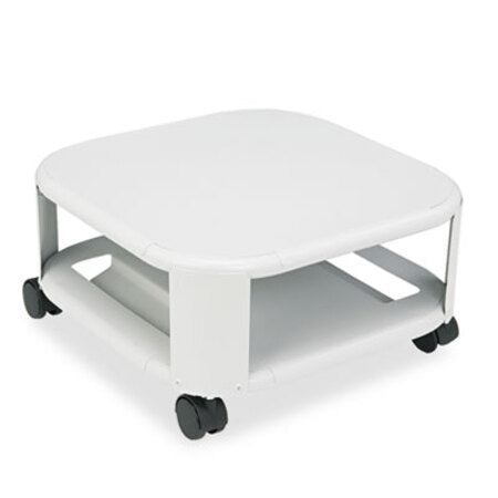 Master® Mead-Hatcher Mobile Printer Stand, Metal, 2 Shelves, 75 lb Capacity, 17.8" x 17.8" x 8.5", Platinum - Each - MAT-24050-EA