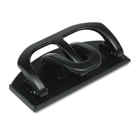 Master® 20-Sheet DUO Two-Sided Heavy-Duty Two- and Three-Hole Punches, 9/32" Holes, Black - Each - MAT-DP20-EA