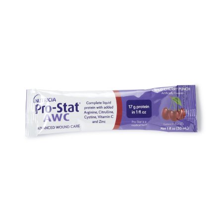 Nutricia North America Oral Supplement Pro-Stat® AWC Wild Cherry Punch Flavor Liquid 1 oz. Individual Packet - Case of 96 - 78398-CS
