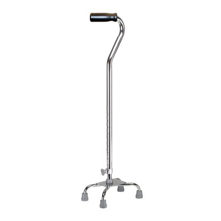 Drive Medical Small Base Quad Cane drive™ Aluminum 30 to 39 Inch Height Chrome - Each - 10301-4-EA