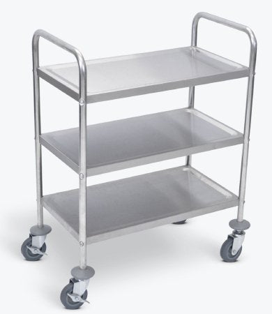 Luxor Utility Cart Stainless Steel 16 X 26 X 37 Inch 12 Inch Spacing - Each - L100S3-EA