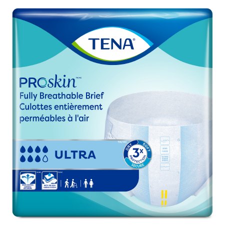 Essity HMS North America Inc Unisex Adult Incontinence Brief TENA ProSkin™ Ultra X-Large Disposable Heavy Absorbency - Case of 60 - 68010-CS