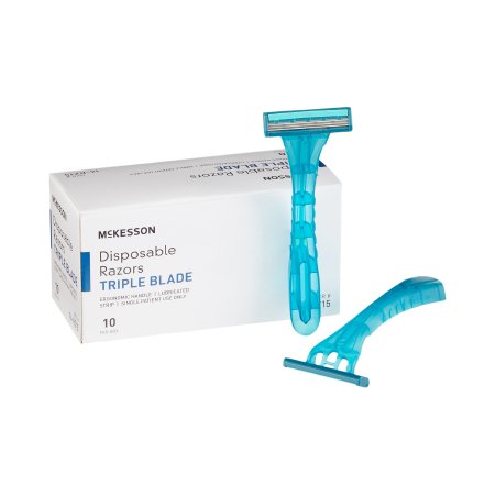 McKesson Razor McKesson Triple Blade Disposable - Box of 10 - 16-RZ15-BX