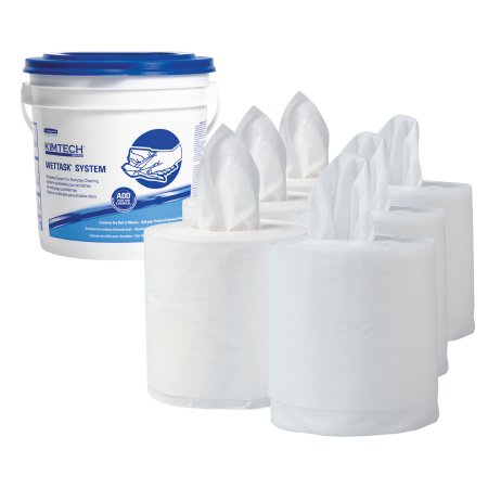 Kimberly Clark Task Wipe Kimtech Prep Wettask White NonSterile Meltblown 12 X 12-1/2 Inch Disposable - Case of 6 - 06411-CS