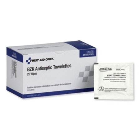 PhysiciansCare® by First Aid Only® First Aid Antiseptic Towelettes, 25/Box - Box of 1 - FAO-51028-BX