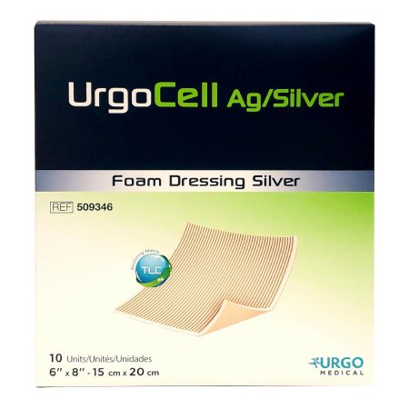 Urgo Medical North America LLC Silver Foam Dressing UrgoCell™ Ag 6 X 8 Inch Rectangle Sterile - Box of 10 - 509346-BX
