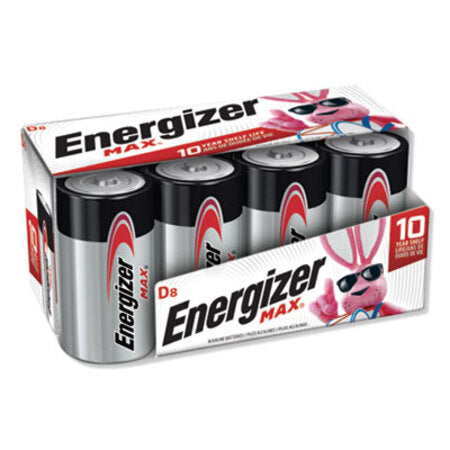 Energizer® MAX Alkaline D Batteries, 1.5 V, 8/Pack - Pack of 8 - EVE-E95FP8-PK