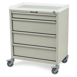 Harloff Treatment Cart ETC Line Steel 23.38 X 27.25 X 15.13 Inch Light Gray One 2.75 Inch, Three 5.75 Inch Drawers - Each - ETC-4-EA