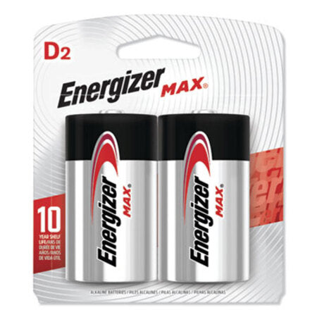Energizer® MAX Alkaline D Batteries, 1.5 V, 2/Pack - Pack of 1 - EVE-E95BP2-PK