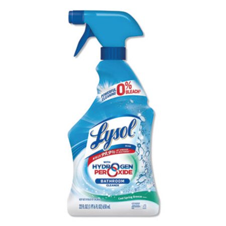 LYSOL® Brand Bathroom Cleaner with Hydrogen Peroxide, Cool Spring Breeze, 22 oz Trigger Spray Bottle - Each - RAC-85668-EA