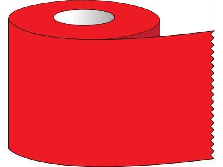Shamrock Scientific Blank Label Tape Multipurpose Label Red 1 X 500 Inch - Roll of 1 - ST-10-4-RL