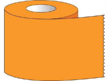 Shamrock Scientific Blank Label Tape Multipurpose Label Orange 1 X 500 Inch - Roll of 1 - ST-10-5-RL