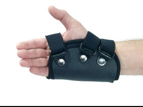 Alimed Boxer Fracture Splint with MP Extension Freedom® Comfort™ Kydex® Thermoplastic / T-Foam™ Left Hand Black Large - Each - 2970002120-EA