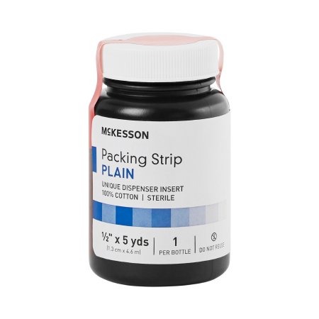 McKesson Wound Packing Strip McKesson Non-impregnated 1/2 Inch X 5 Yard Sterile Plain - Case of 12 - 61-59220-CS