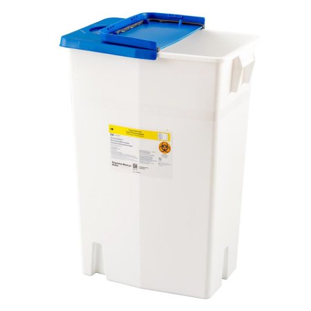 Cardinal Pharmaceutical Waste Container PharmaSafety™ White Base 26 H X 12-3/4 D X 18-1/4 W Inch Vertical Entry 18 Gallon - Case of 5 - 8870--CS