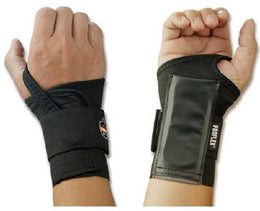 Ergodyne Wrist Support ProFlex® 4000 Single Strap Elastane / Elastic / Polyester Left Hand Black X-Large - Each - 70018-EA