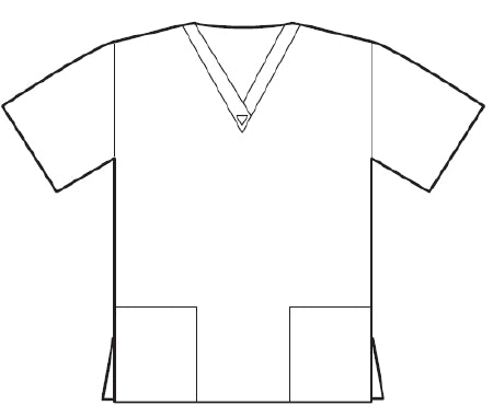 Fashion Seal Uniforms Scrub Shirt 3X-Large Navy Blue 2 Pockets Short Set-In Sleeve Female - Each - 7329-3XL-EA