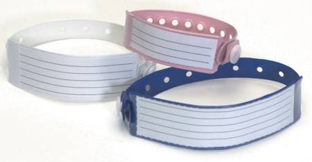 Medline Identification Wristband Insert Card Permanent Snap Without Legend - Box of 250 - MDS133037W-BX