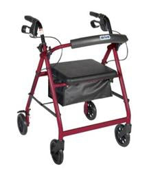 Alimed 4 Wheel Rollator drive™ Blue Adjustable Height / Lightweight / Folding Aluminum Frame - Each - 77016-EA