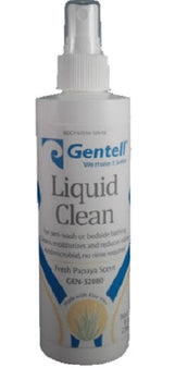 Gentell Rinse-Free Body Wash Liquid Clean® Liquid 8 oz. Pump Bottle Papaya Scent - Case of 24 - GEN-32080C-CS