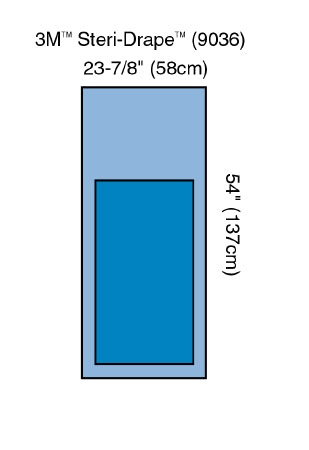 3M Mayo Stand Cover 3M™ Steri-Drape™ 23-7/8 W X 54 L Inch - Case of 240 - 9036-CS