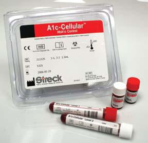 Streck Laboratories Diabetes Management Test Control A1c-Cellular™ Hemoglobin A1c (HbA1c) Level 1, 2 6 X 2.0 mL - Box of 6 - 211124-BX