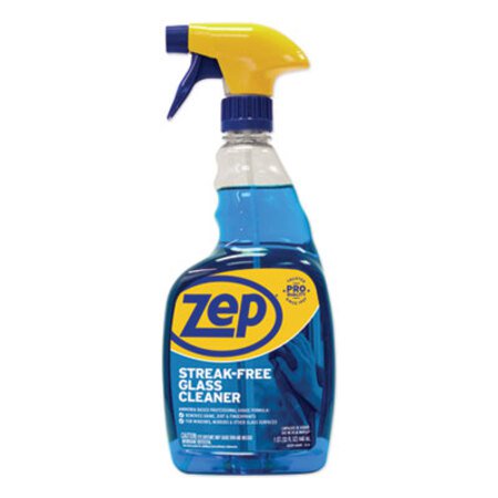 Zep Commercial® Streak-Free Glass Cleaner, Pleasant Scent, 32 oz Spray Bottle - Each - ZPE-ZU112032EA-EA