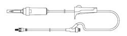 Amsino International Primary IV Administration Set AMSafe® Gravity 1 Port 10 Drops / mL Drip Rate Without Filter 83 Inch Tubing Solution - Case of 50 - 108303-CS