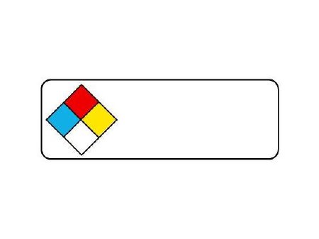 Shamrock Scientific Pre-Printed Label Warning Label White Paper Right to Know Symbol Blue / Pink / Yellow Biohazard 1 X 3 Inch - Roll of 1 - UPCR-7002-RL