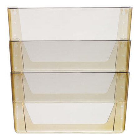 Storex Wall File, 3 Sections, Legal Size, 16" x 4" x 14", Smoke, 3/Set - Pack of 1 - STX-70247U06C-PK
