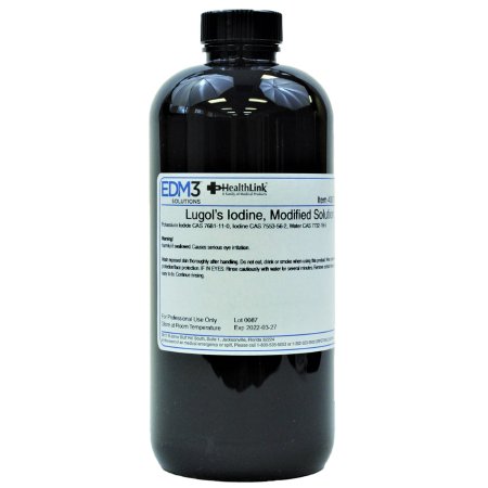 EDM 3 LLC Modified Lugol's Iodine Stain, 2.1% 16 oz. - Each - 400713-EA