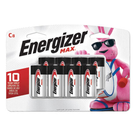 Energizer® MAX Alkaline C Batteries, 1.5 V, 8/Pack - Pack of 8 - EVE-E93FP8-PK