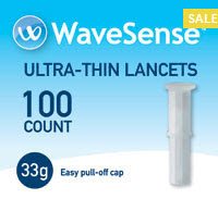 Agamatrix Lancet for Lancing Device Wavesense® 33 Gauge Non-Safety Twist Off Cap Finger - Case of 20 - 8000-01971-CS