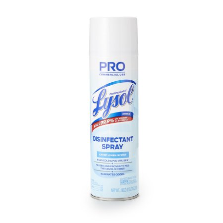 Lagasse Professional Lysol® Surface Disinfectant Alcohol Based Aerosol Spray Liquid 19 oz. Can Crisp Linen Scent NonSterile - Each - RAC74828CT-EA