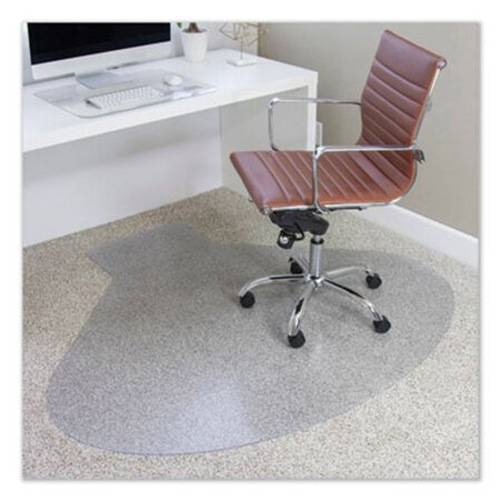 ES Robbins® EverLife Chair Mats for Medium Pile Carpet, Contour, 66 x 60, Clear - Each - ESR-122775-EA