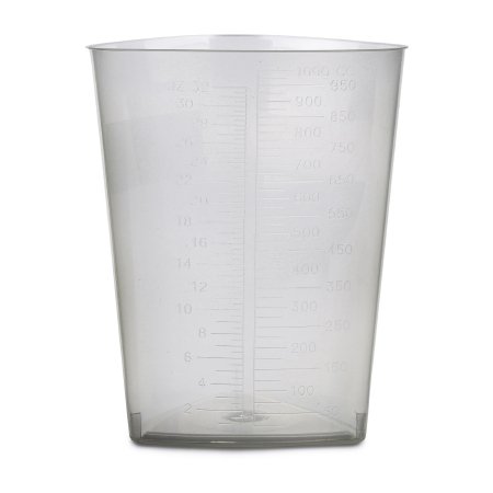 McKesson Graduated Container McKesson Triangular Polypropylene 1,000 mL (32 oz.) - Case of 200 - 16-9521-CS