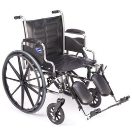 Invacare Wheelchair Tracer® IV Dual Axle Desk Length Arm Midnight Blue Upholstery 24 Inch Seat Width Adult 350 lbs. Weight Capacity - Each - T424RDAP-EA