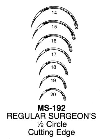 Integra Lifesciences Conventional Cutting Suture Needle Integra® Miltex® Regular Surgeon's Type Size 16 Needle Reusable - DZ/12 - MS192-16-DZ