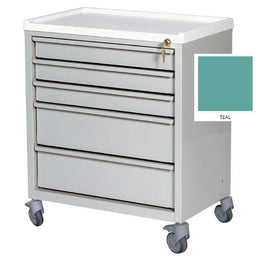 Harloff Treatment Cart Steel 27.25 X 23.38 X 15.13 Inch Teal 3 X 2.75 Inch and 2 X 5.75 Inch - Each - ETC-5-EA