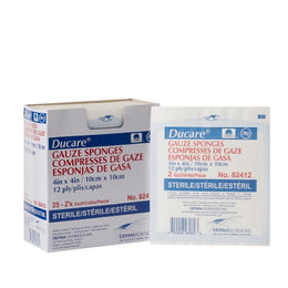 Gentell Gauze Sponge Ducare 4 X 4 Inch 2 per Pack Sterile 12-Ply Square - Pack of 1 - 82412-PK