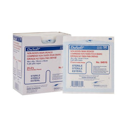 Gentell Drain Sponge DuSoft® 4 X 4 Inch Sterile 6-Ply - Case of 300 - 84916-CS