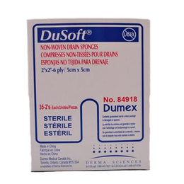 Gentell Drain Sponge DuSoft® 2 X 2 Inch Sterile 6-Ply - Each - 84918-EA