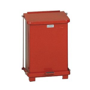 Lagasse Medical Waste Receptacle Rubbermaid® Defenders® 7 gal. Square Red Steel Step On - Each - RCPST7EPLRED-EA